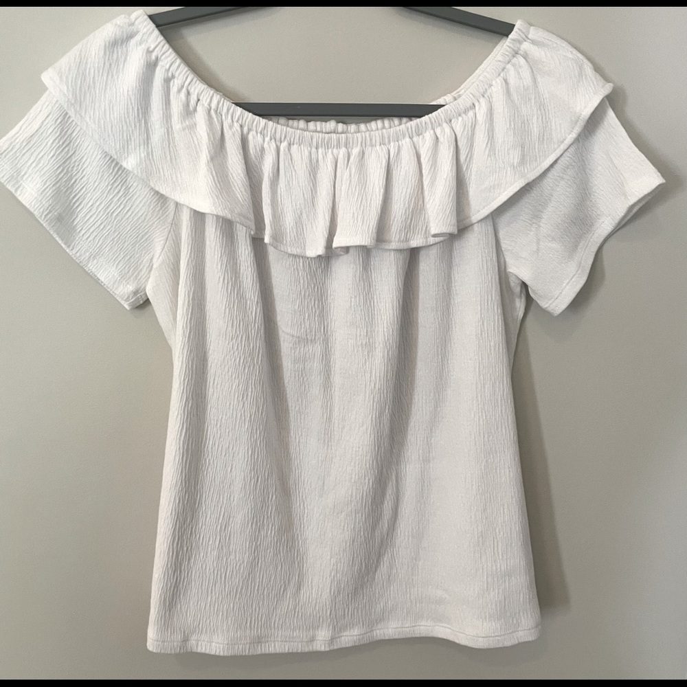 Loft white blouse size L